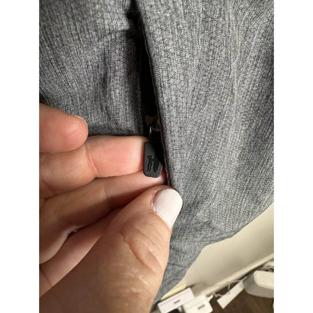 Johnnie-O STINGER Jacket Mens Size Large Gray Black Full Zip Thermotech Sleeves - Picture 2 of 9
